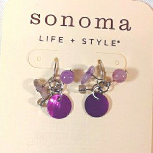 Sonoma Women's Pierced Earrings With Genuine Shell